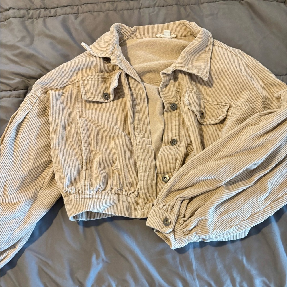 Medium cropped corduroy jacket
